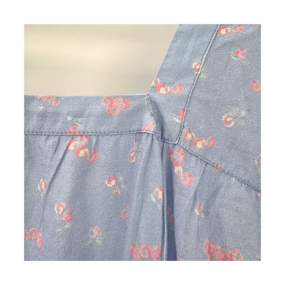 Love Shack Fancy Begonia Dress Puff Sleeve Floral in Royal Blue Size XS NWOT - Picture 11 of 12